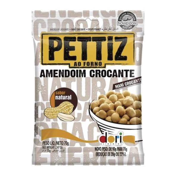 AMENDOIM CROC NATURAL 70G PETTIZ