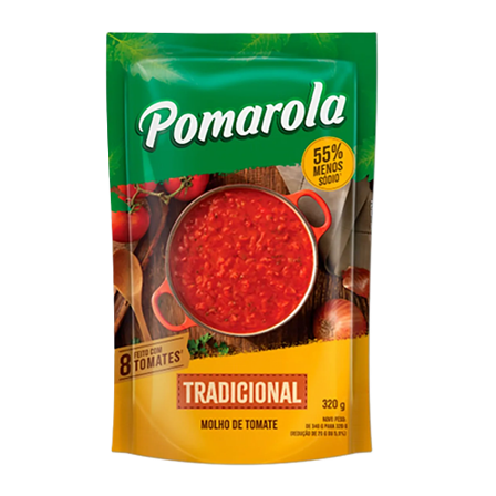 MOLHO TOMATE POMAROLA 300GR TRAD SACHE